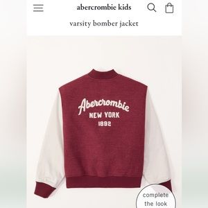 Gently used Varsity Abercrombie Kids varsity Jacket size 13/14